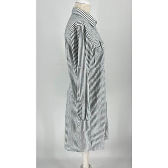 Roller Rabbit Dress Shirt Button Down Stripe Small Blue White - Picture 4 of 8